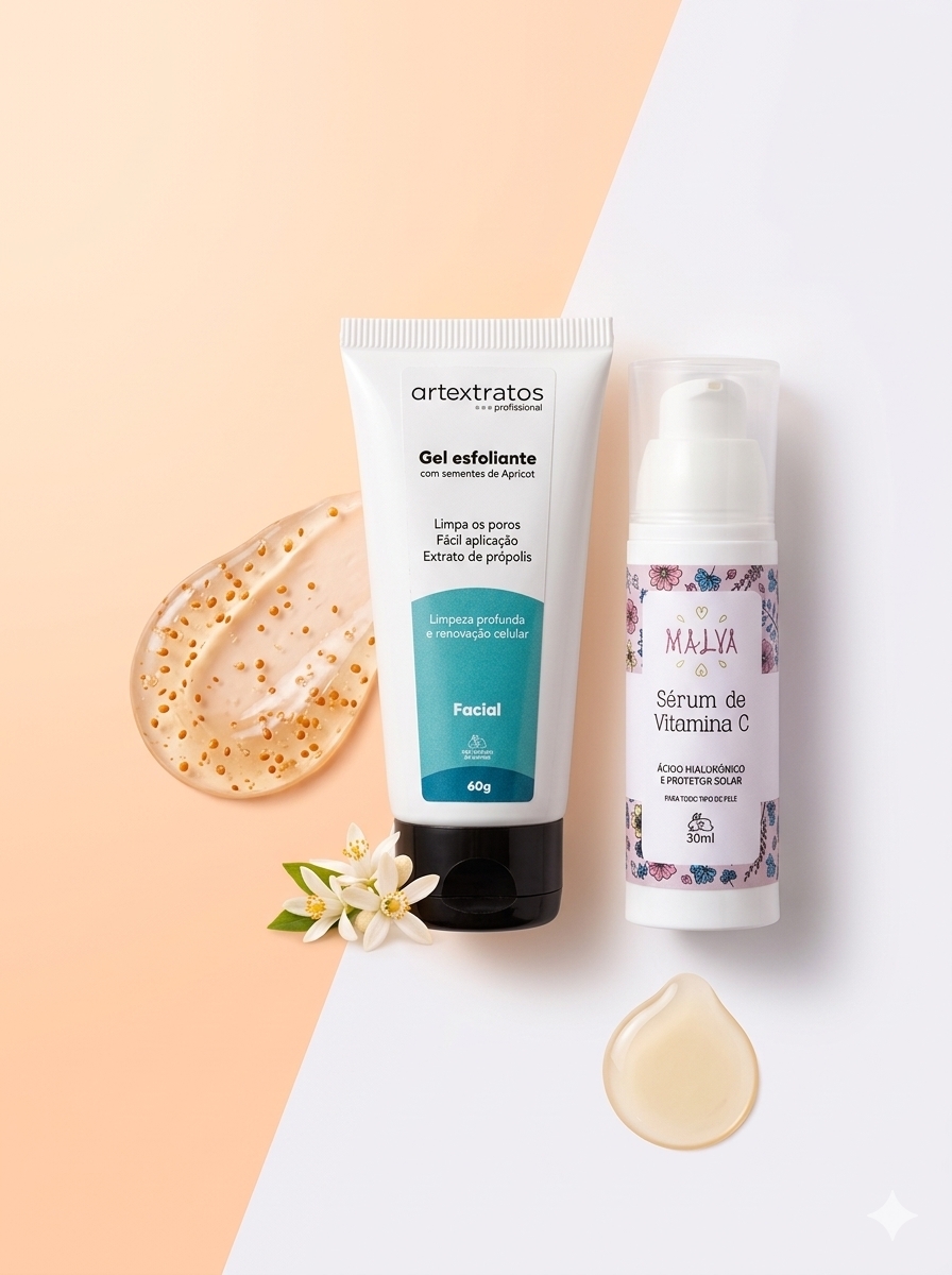 Gel Esfoliante Artextratos com sementes de apricot e textura